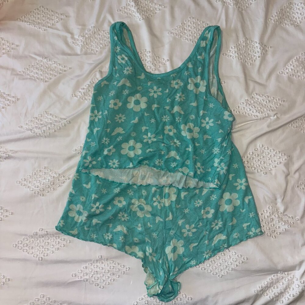 Blue Flower PJ Set - Picture 2 of 3